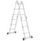 Gymax 12Ft Folding Step Ladder 7-in-1 Aluminium Alloy Extension Ladder 330 Lbs